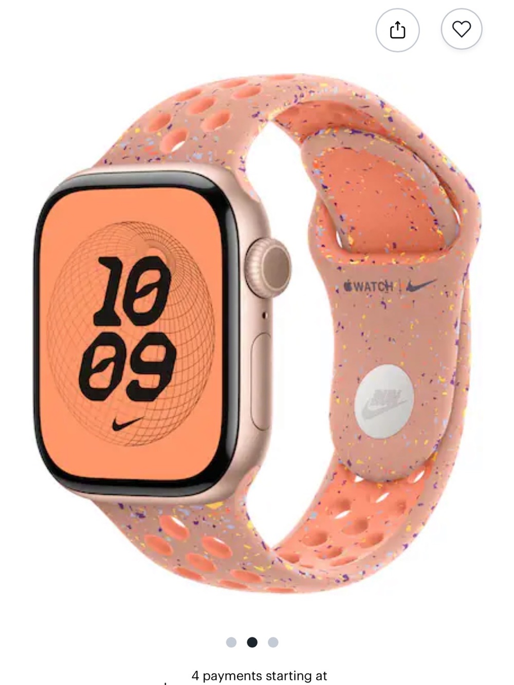 NWT- Nike Sport Apple Watch Band in Alpenglow Pink 40mm